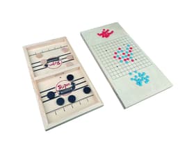 image-Wooden Bouncing Chess Set For Parent Child Bumper Catapult Desktop Ice Hockey