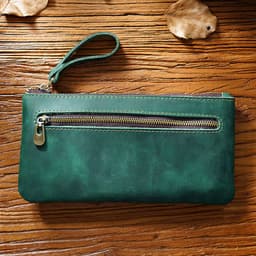 image-Retro Crazy Horse Leather Zipper Pen Bag Large Capacity Portable --- (57 characters)