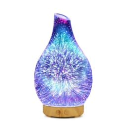image-3D Glass Aromatherapy Humidifier - Black USB
