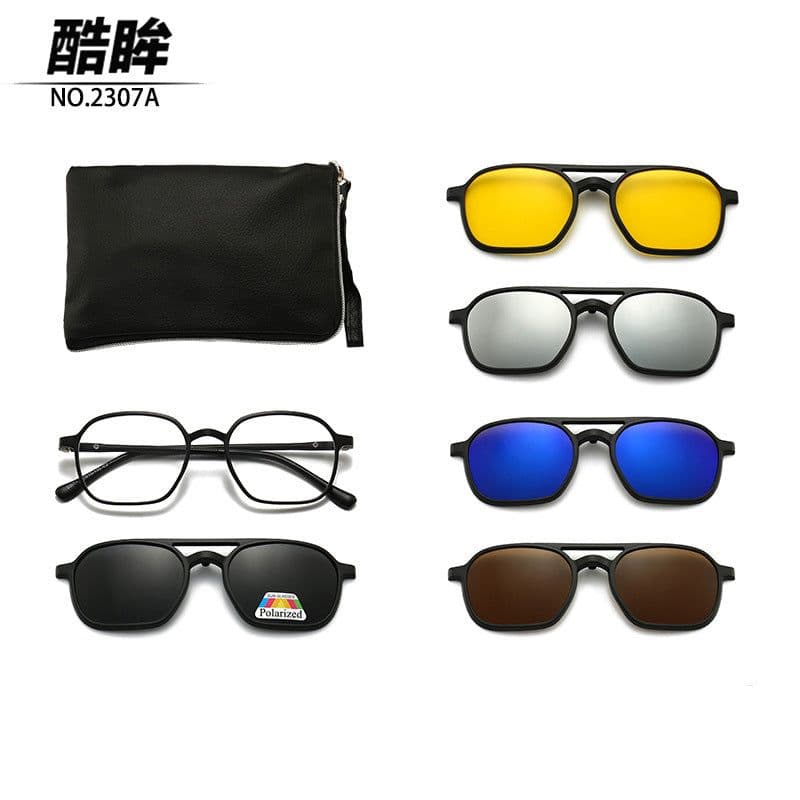 image-Cool Eyes 5-in-1 Clip Sunglasses - Polarized Men's & Women's UV400 Mirror