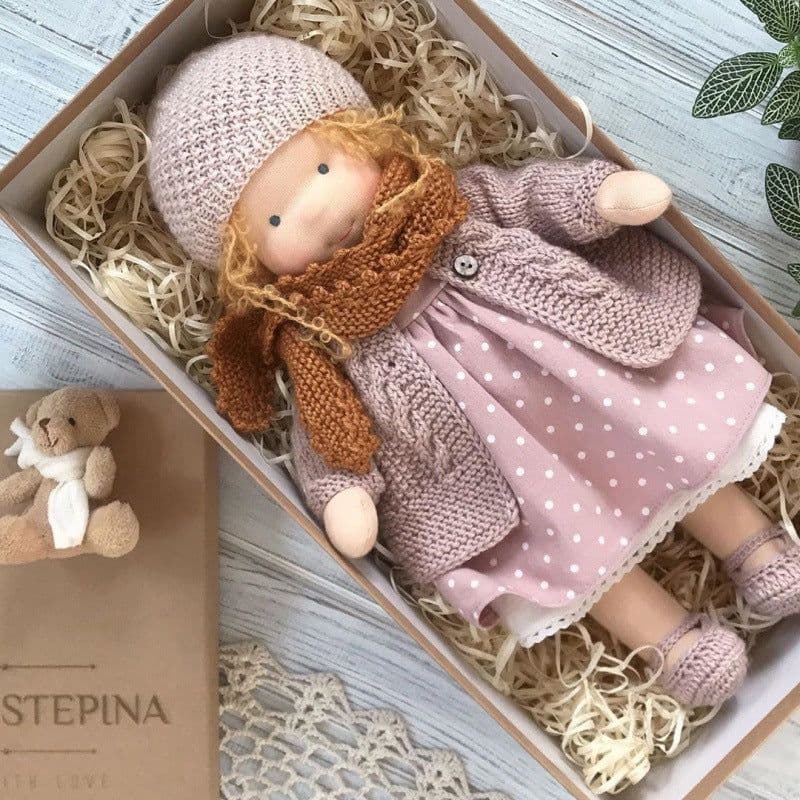 image-Waldorf Doll Cotton Handmade - Christmas Gift