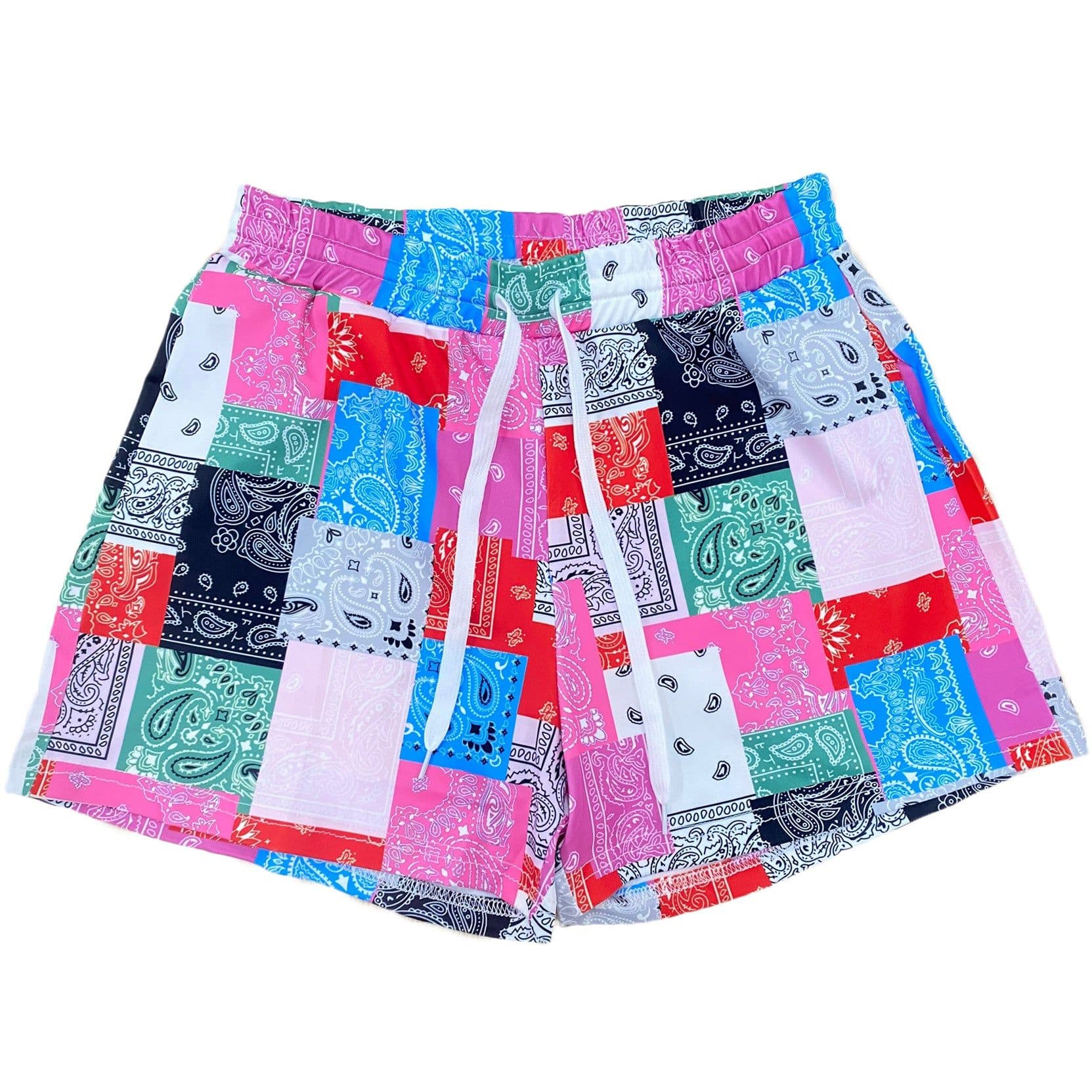 image-Women's Paisley Print Shorts - Casual Beach Pants XXXL