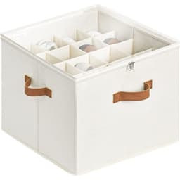 image-Weiyi Foldable Shoe Storage Box - Ivory 43x43x32cm
