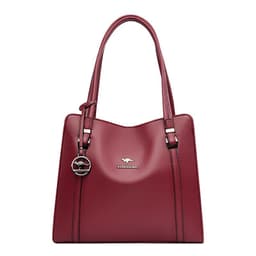 image-Women's Large Capacity Messenger PU Tote Bag Blue 2021