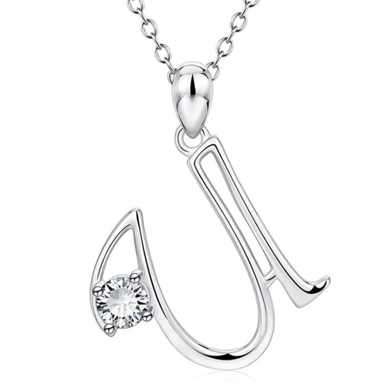 image-Baoshina Alphabet Diamond Pendant Necklace 26 Letters Jewelry Crossborder Supply