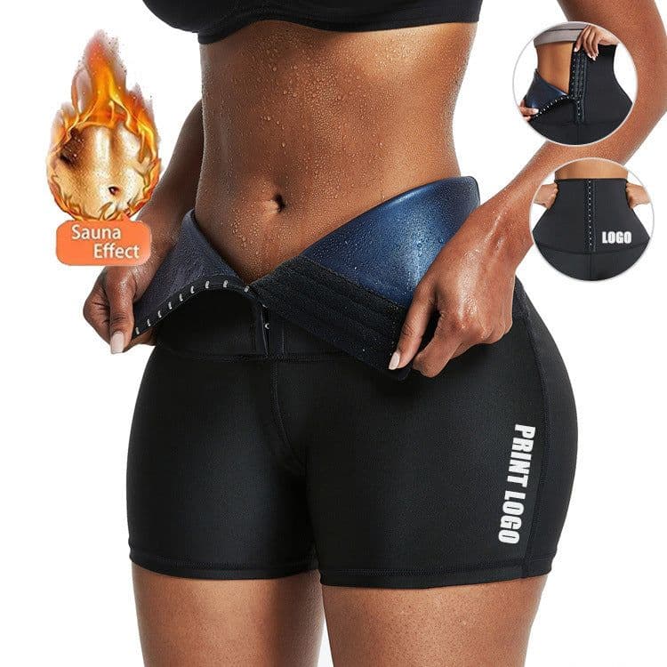 image-Women's High Waist Yoga Fitness Shorts - European & American Fit Sweat Pants