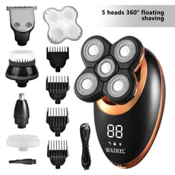 image-Five In One Waterproof Smart Razor For Men Seven Blade Electric Shaver