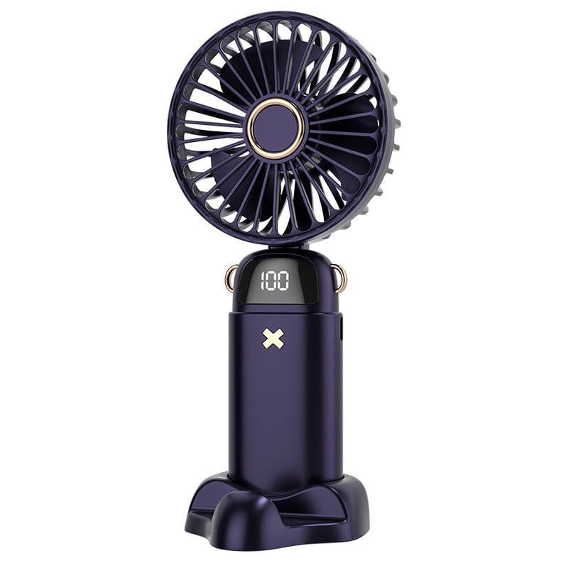 image-Portable Neck Fan USB Rechargeable Handheld Foldable
