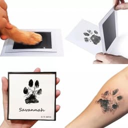 image-Cross-border special for baby footprints handprint touch skin inkless ink pad set newborn pet dog paw print souvenir