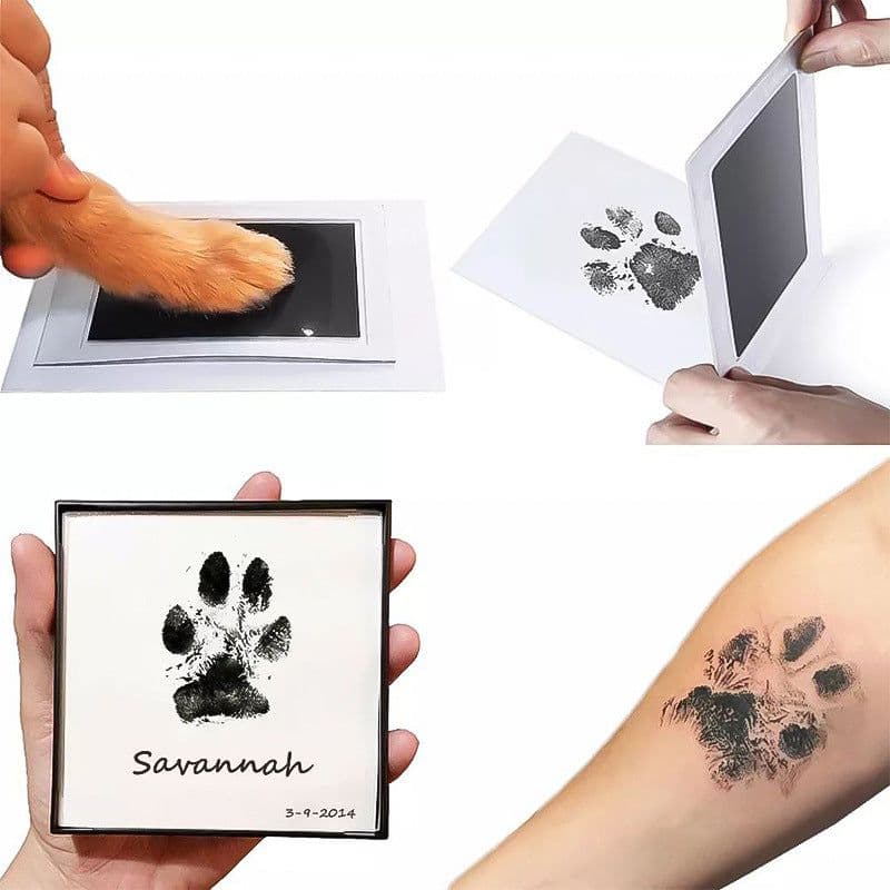 image-Cross-border special for baby footprints handprint touch skin inkless ink pad set newborn pet dog paw print souvenir