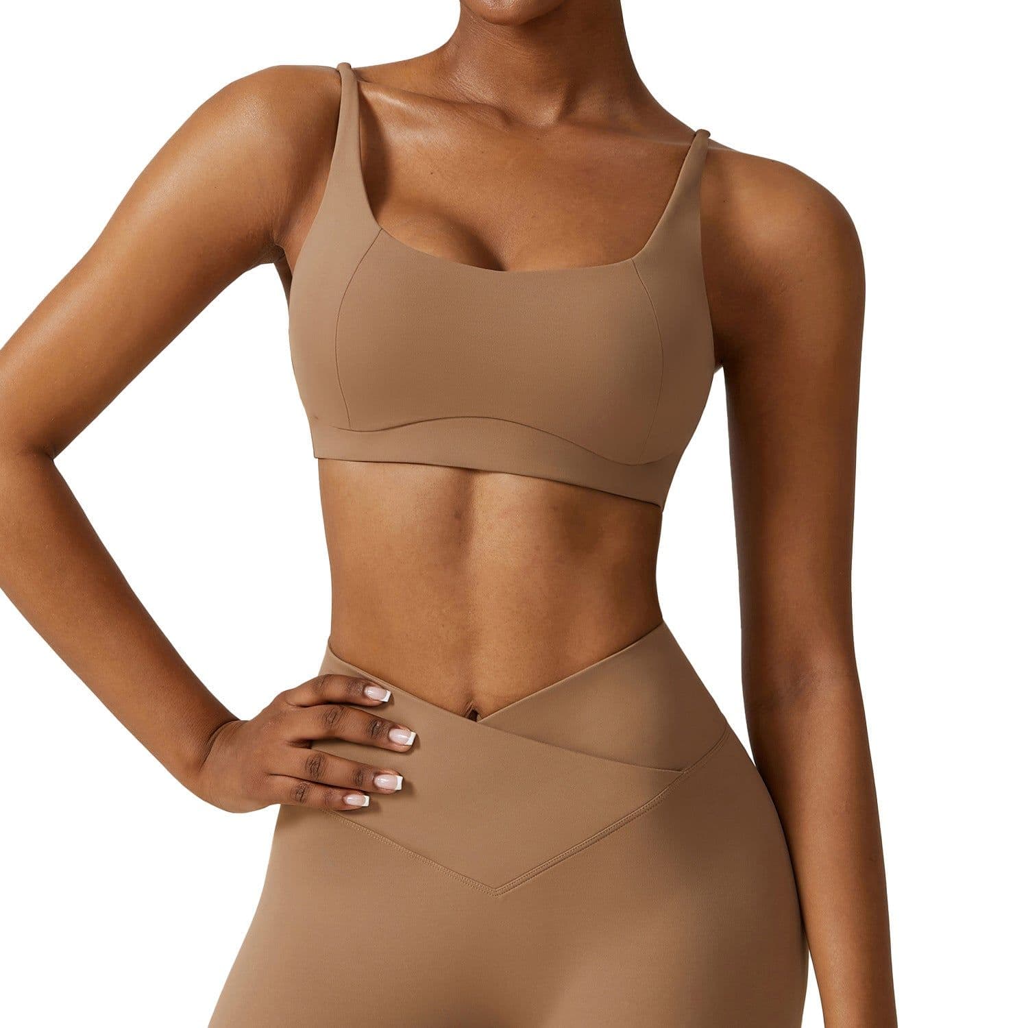 image-Zechuang Yoga Bra - Solid Color Sleeveless