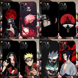 image-iPhone 15 Naruto Cartoon Phone Case - TPU Anti-fall - Black