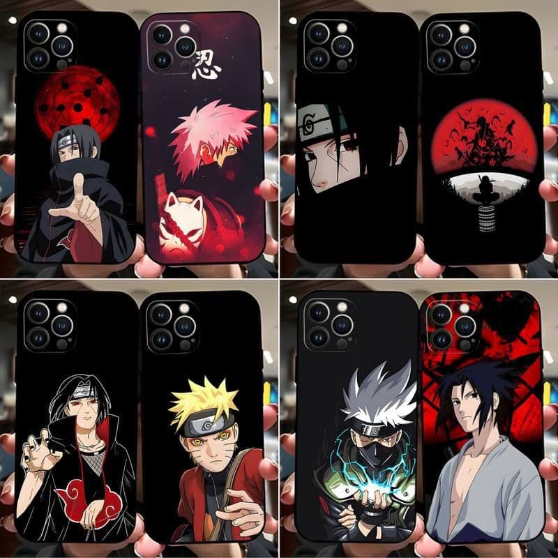 image-iPhone 15 Naruto Cartoon Phone Case - TPU Anti-fall - Black