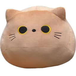 image-Cross-border small black cat pillow plush doll cute and cute cat can be added with LOGO doll