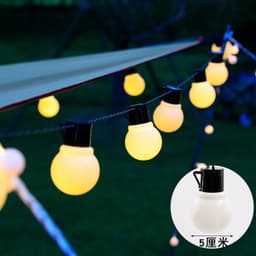 image-LED camping decorative light string wedding party layout bulb light outdoor garden tent canopy 5cm ball light string