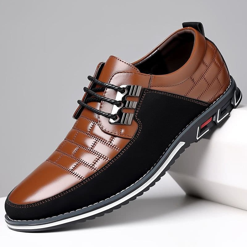 image-Milton 9906 cross-border three-color large-size casual leather shoes OPP bag packaging without shoe box 38-52 in stock