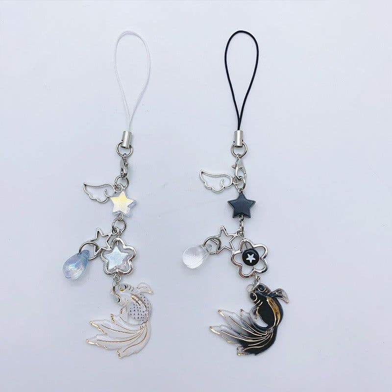 image-New Chinese Koi Beaded Hanging Chain - Versatile Mobile Phone Pendant