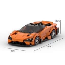 image-MOC McLaren 765LT Sports Car Building Blocks Orange