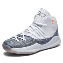 image-Youth Basketball Shoes - Gray Leather Unisex Size 36