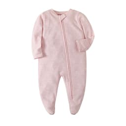 image-Baby Romper - Pink Long Sleeve Cotton 12M