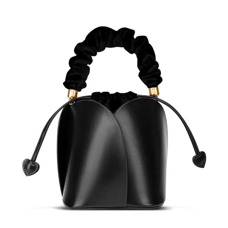 image-GUTT'SMEI Bucket Bag - Dark Green Genuine Leather