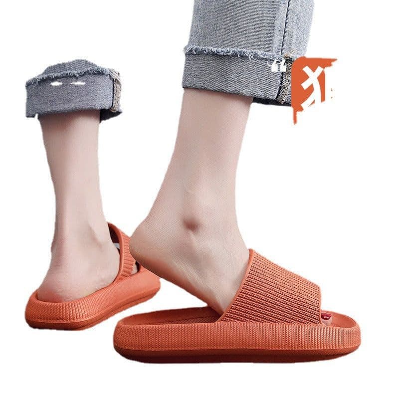 image-Wholesale summer home bathroom thick bottom hotel non-slip couple stepping on shit slippers female soft home bath sandals male