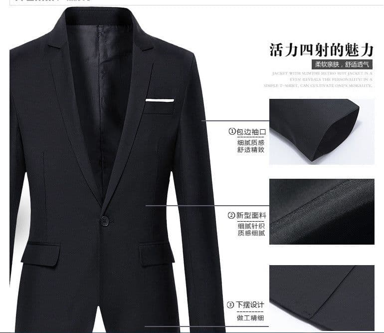 image-Foreign Trade Men's Korean Style Casual Suit Small Suit Youth Men's Suit Men's Casual Jacket Wholesale