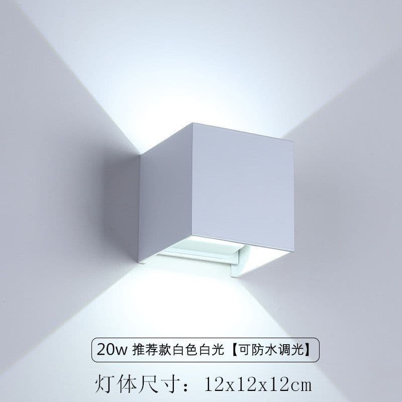 image-Solar outdoor waterproof wall light induction wall light exterior wall wiring free wall light balcony dimming wall light graffiti wall light