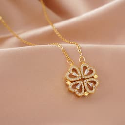 image-Titanium Steel Diamond Necklace - Women's Clavicle Chain