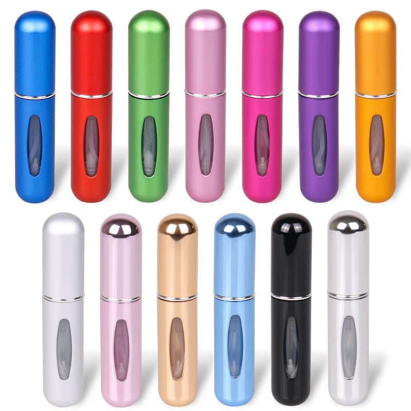 image-Zinc 5ml Perfume Bottle - Aluminum Bottom Fill Spray