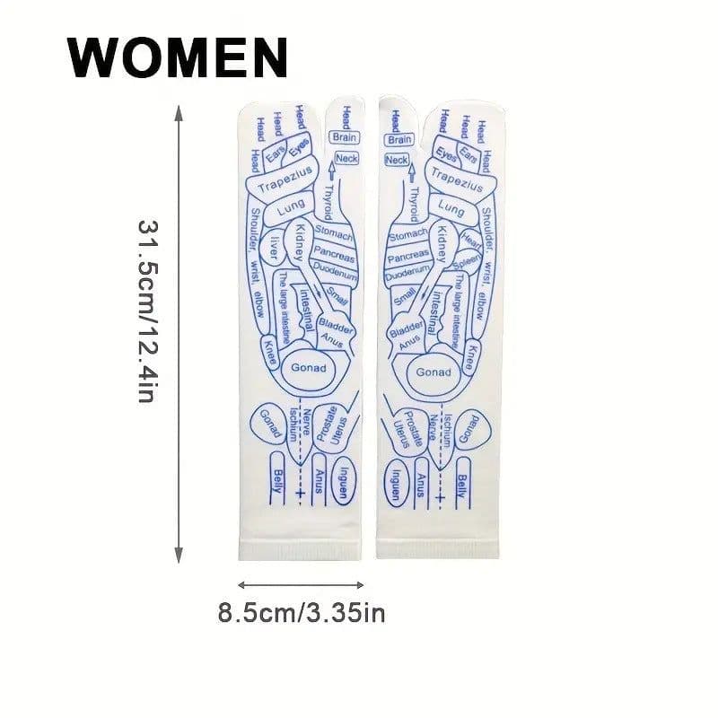 image-Cross-border Warp socks English acupuncture point socks meridian socks Chinese heritage massage socks spot
