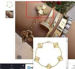image-Five-Leaf Clover Bracelet Titanium Steel 18K Gold