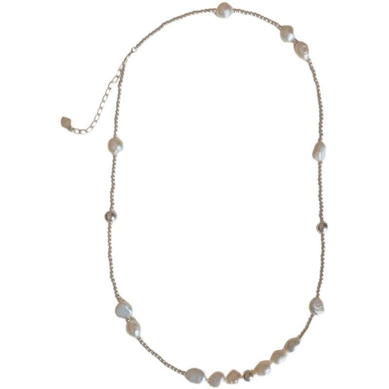 image-South Korea's Dongdaemun High-end Design Sense Personality Versatile Niche Versatile Baroque Pearl Simple Clavicle Chain