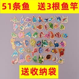 image-Wooden Educational Magnetic Fishing Toy for Toddlers Ages 2-3 Years