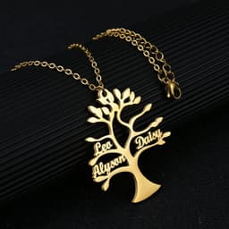 image-Name tree of life necklace manufacturer DIY multi-name design family genealogy series cross-border direct supply starting from one item
