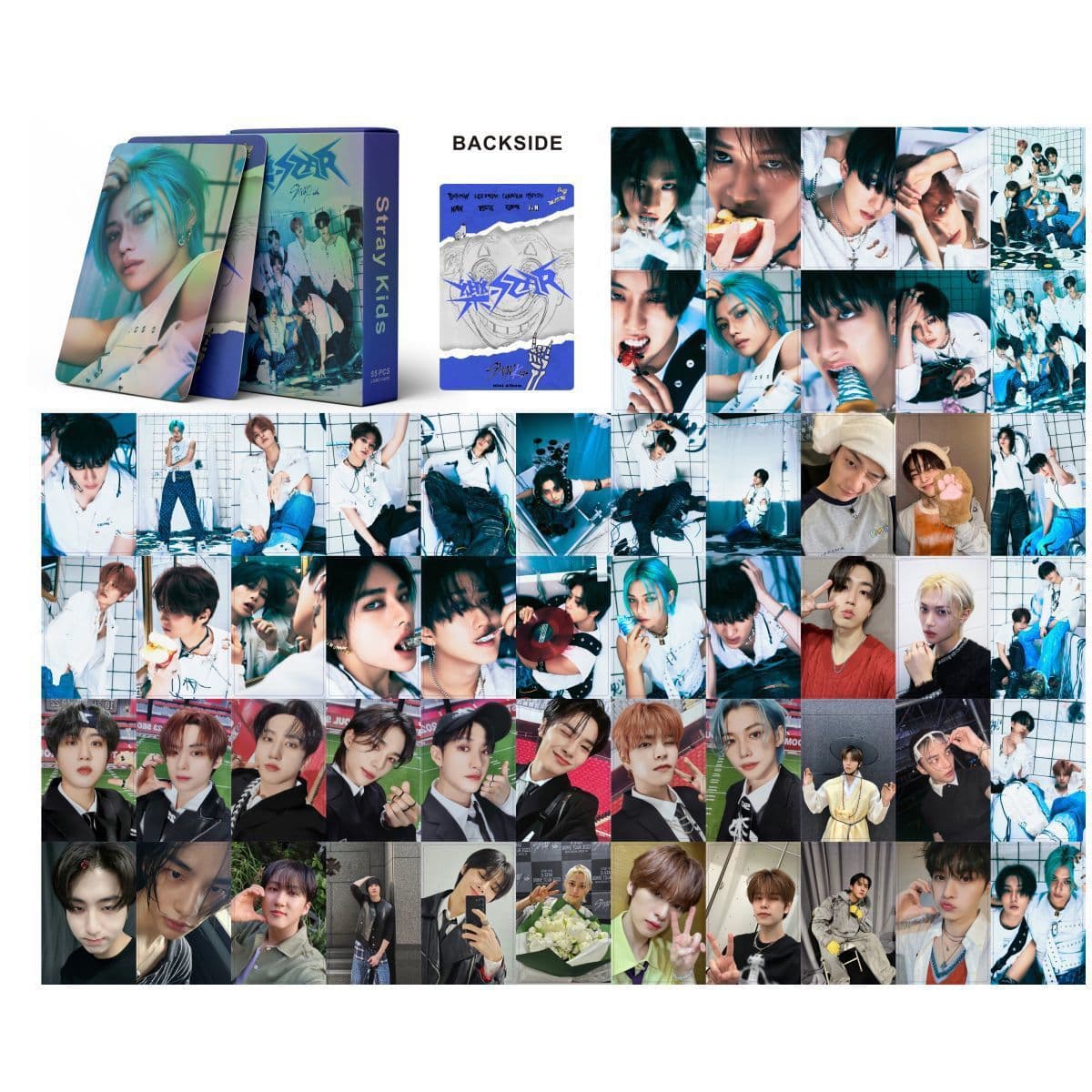 image-SK Stray Kids Album Cards - Bang Chan, Lee Know, Hyunjin