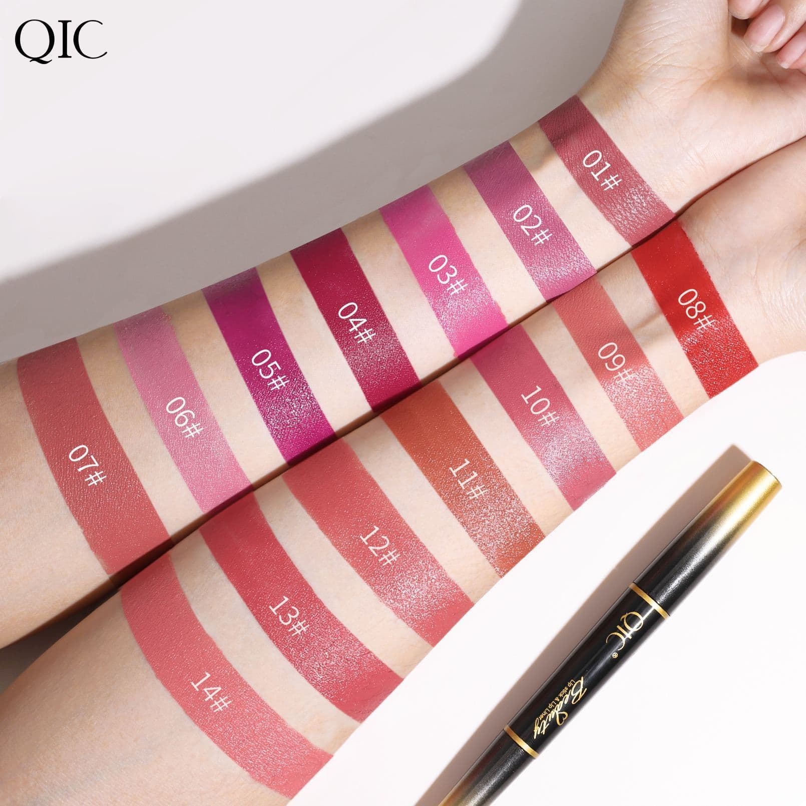image-QIC Double-Headed Lipstick Liner 2-in-1 - Coral