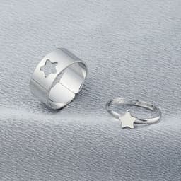 image-European Retro Couple Airplane Love Ring - Simple Hollow Design, Adjustable, Alloy Jewelry for Women