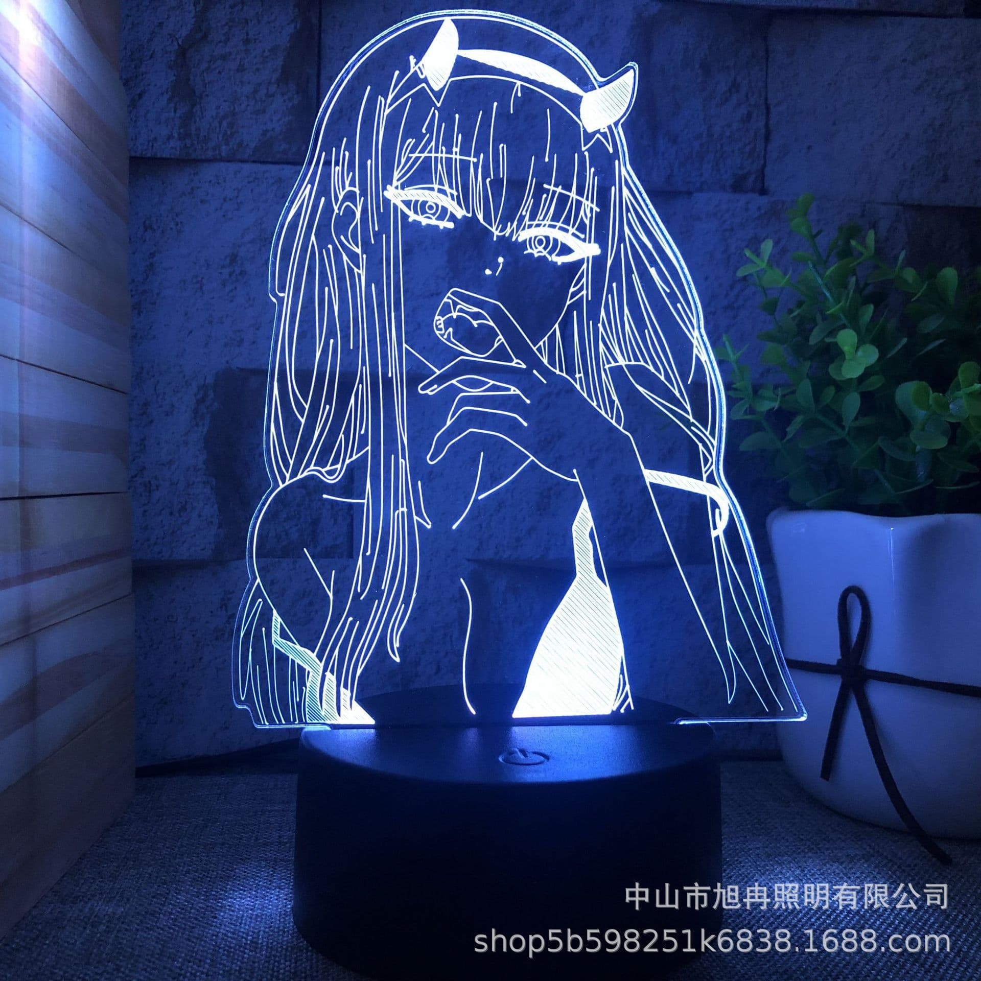 image-3D Night Light LED USB Desk Lamp Touch Remote Control Modern Minimalist