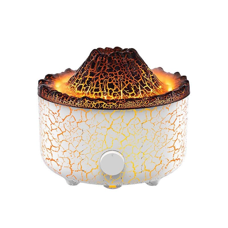 image-New cross-border lava volcano aromatherapy machine smoke ring humidifier Internet celebrity same style two-color with remote control flame aromatherapy machine