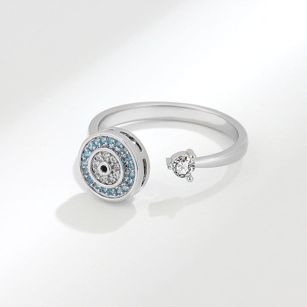 image-Devil's Eye Rotating Ring Adjustable Zircon