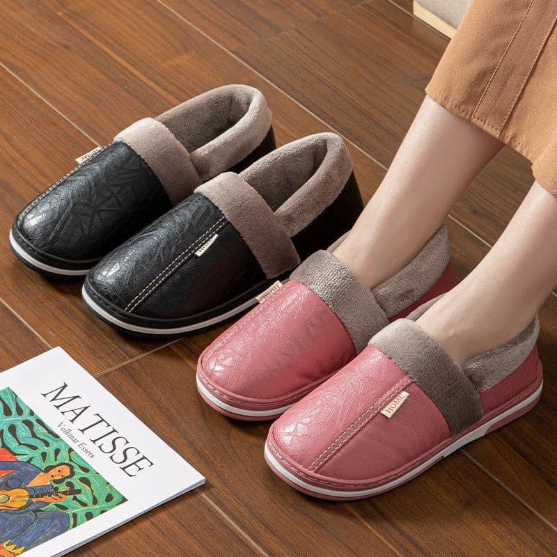 image-Cotton Slippers - Brown Size 50-51 Oversized