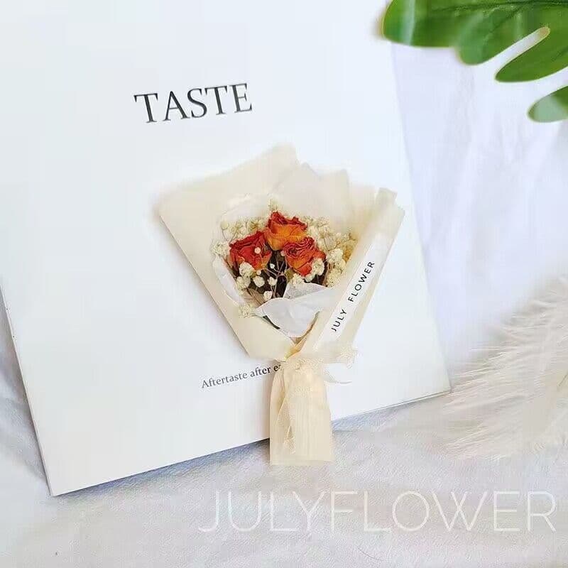 image-Mini Dried Roses Bouquet - Valentine's DIY Decorations 5"