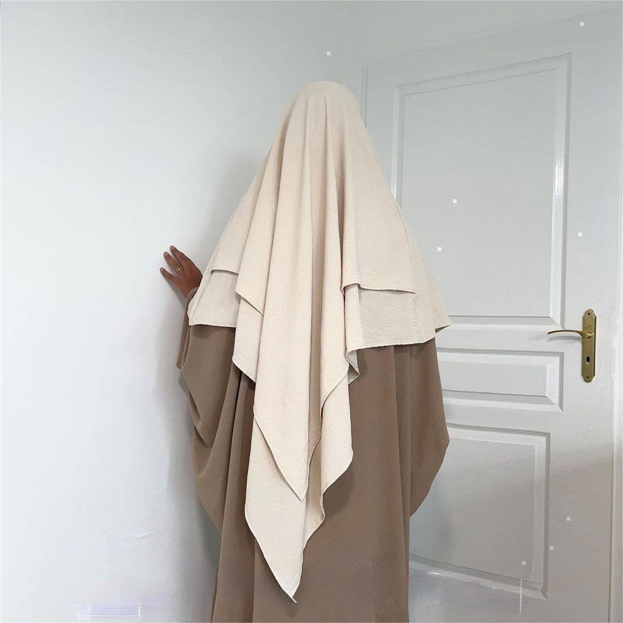 image-Ladies Turban Hijab - Khaki Middle East Ethnic Shawl (65 characters)