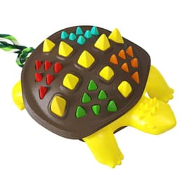 image-Dog Frisbee Toy - UFO Interactive Throw Coffee Yellow