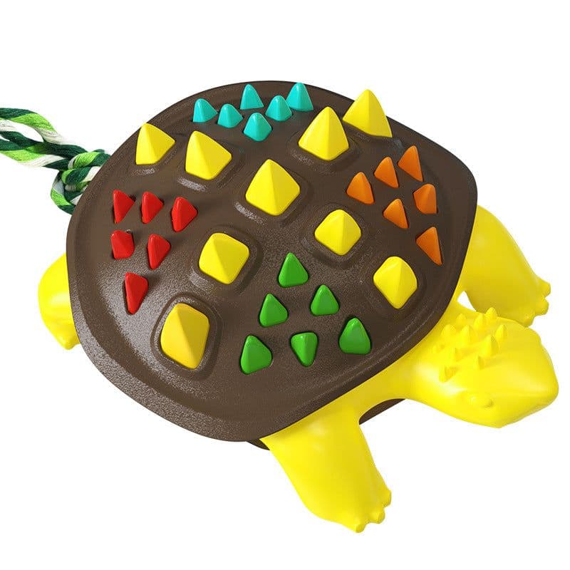 image-Dog Frisbee Toy - UFO Interactive Throw Coffee Yellow