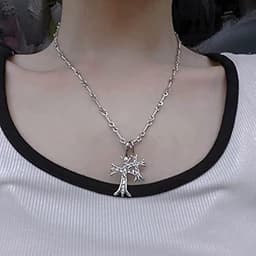 image-Crowe Necklace Cross Diamond Double Cross Pendant Gold-plated Men and Women Couple Necklace Sydney Same Style Jewelry