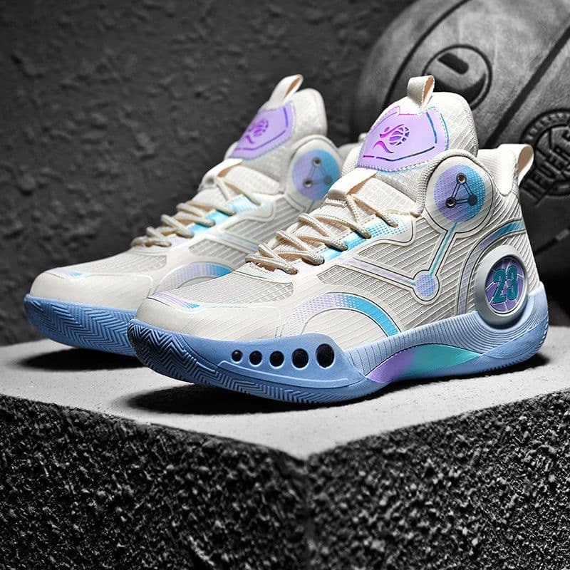 image-Zodi Basketball Shoes - High Top, Shock-Absorption, Breathable