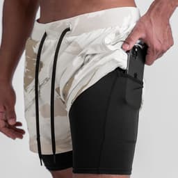 image-Men's Sports Shorts - Black Breathable Gym Training