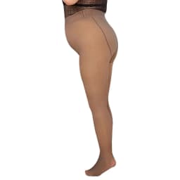 image-Women's Winter Thick Pantyhose - Coffee Translucent Large